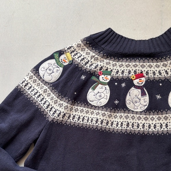 Christopher & Banks Navy Snowman Cardigan - Picture 8 of 8